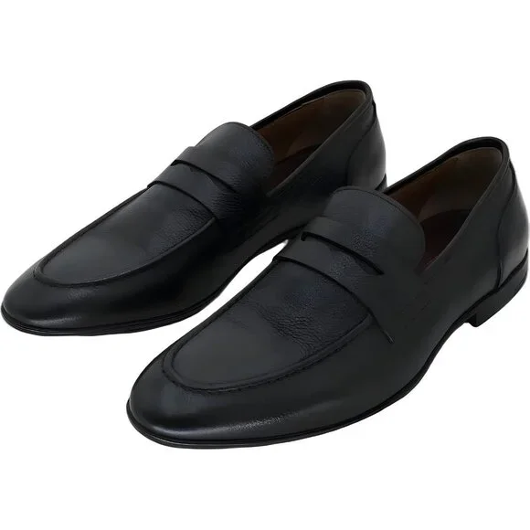 Bruno Magli Men's Black Leather Penny Loafers Size 11 M - Picture 2 of 6